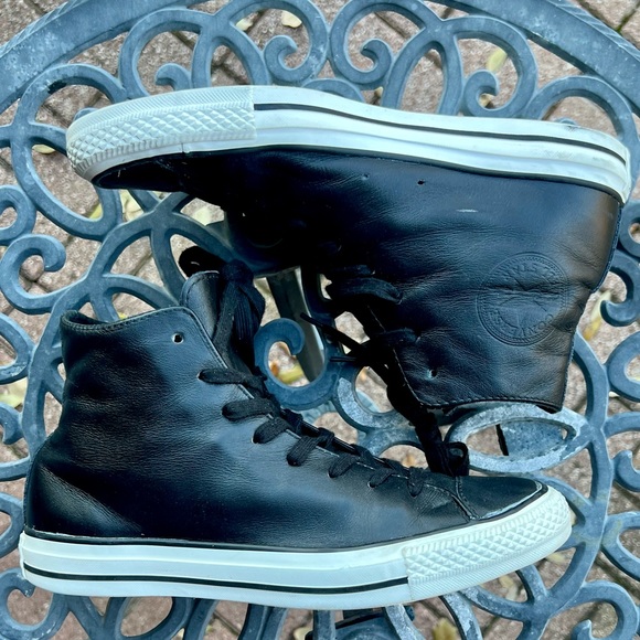 Leather Converse All Star Chuck Taylor 8/10 custom high tops - Picture 3 of 9